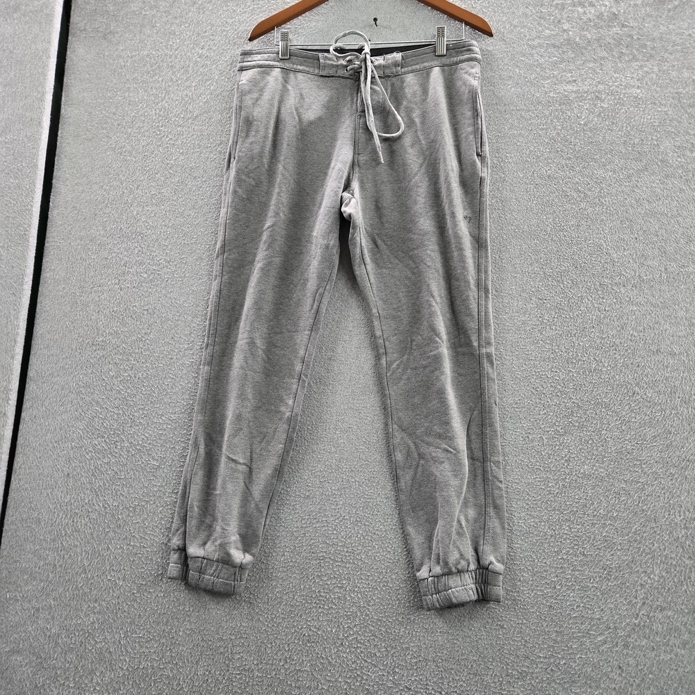 Vissla Men Pants M Gray Sweatpants‎ Fleece Jogger Button 28" Inseam